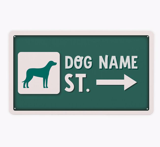 Street Sign: Personalized {breedFullName} Metal Sign